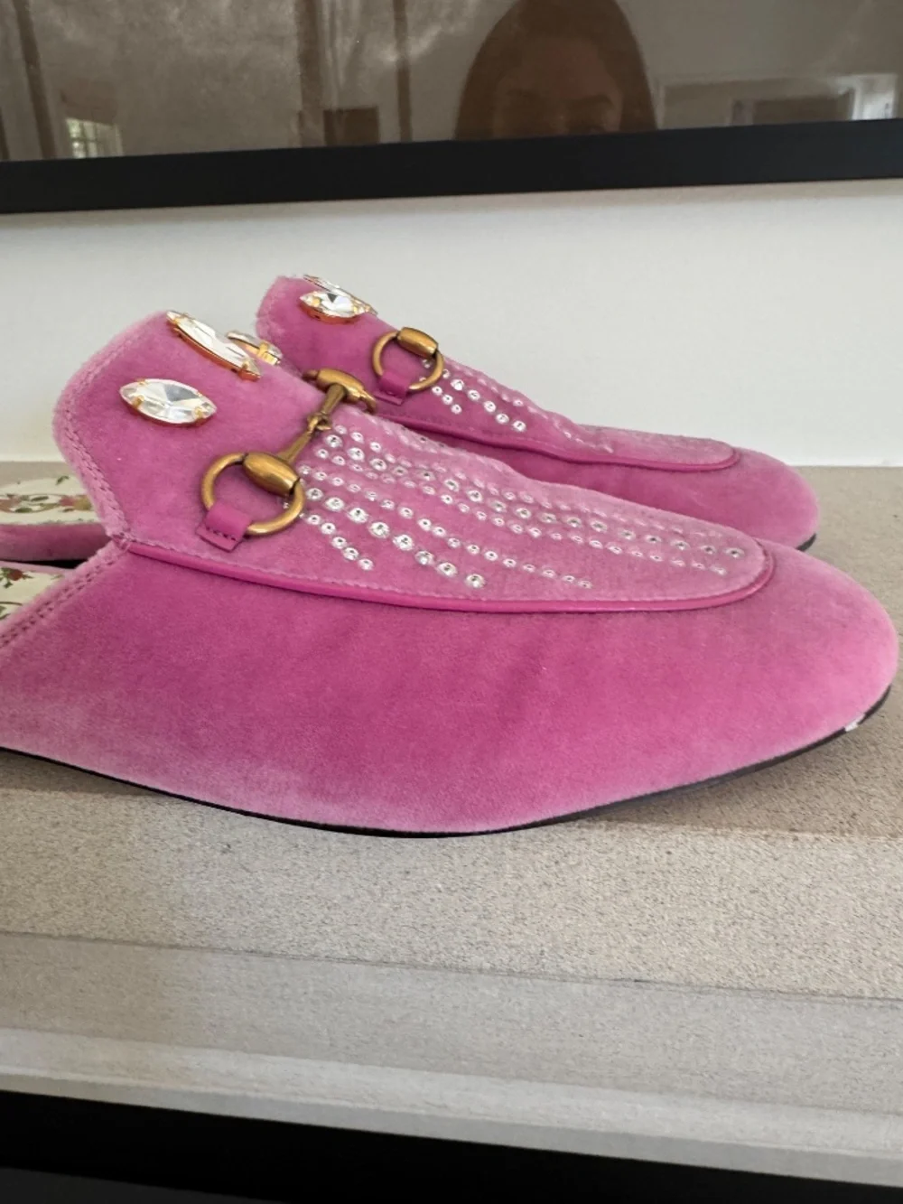 Gucci Pink Embellished Mules size 39 ( US 9) - Picture 4 of 11